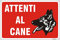 Goodvia Attenti al Cane Cartello Alluminio 20x30cm, Attenzione al Cane Cartelli in Metallo Riflettente, Targhetta Attenti al Cane Durevole, Impermeabili e Protezione UV Sono Adatti per Esterno