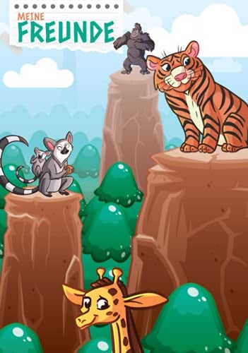 Meine Freunde: Wilde Tiere und Waldtiere Freundebuch - Freundschaftsbuch für Mädchen und Jungen in der Grundschule