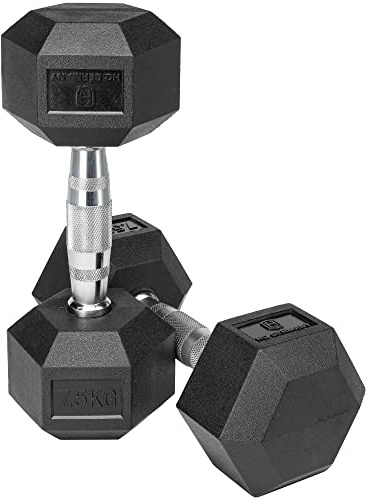 HQ Germany® Hexagon Hanteln 7,5kg 2 Stück | Geruchsarm, ±1,5% Gewichtstoleranz | 7,5kg Hantel, 7,5 kg hanteln 2er Set, Kurzhantel, Dumbbell, 7,5 Kilo Hantel Set, Hantelset Hexagon