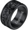 FaithHeart Schwarz Spinnerring Vorsehung Auge drehbarer Fingerring Meditations Ring Damenring Herrenring Ehering Paarring Freundschaftsring mit Namen Text Gravur