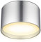 lambado® LED Aufbaustrahler flach mit schöner Lichtfläche - Set inkl. LED GX53 mit 6W 230V warmweiß dimmbar - Runde Aufbauleuchte in Silber