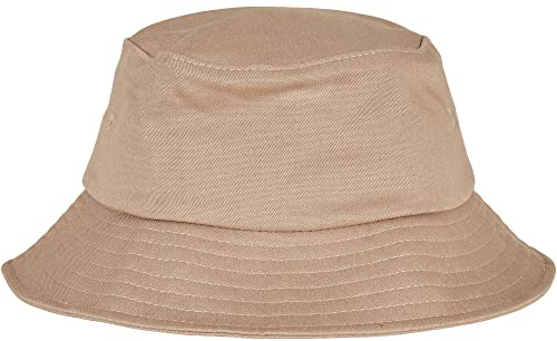 Flexfit Unisex Cotton Twill Bucket Hat Kids Hut, Khaki, one Size
