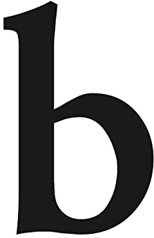 Buchstaben-Aufkleber b in schwarz I Serifen I Höhe 10 cm I selbstklebende Haus-Nummer Ergänzung, Buchstabe zum Aufkleben für Außen, Briefkasten, Tür I wetterfest I kfz471b