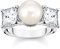 THOMAS SABO Damen-Ring Perle und Weiße Steine Silber TR2408-167-14-58 Ringgröße 58/18,5