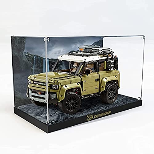 JOMIOD Acryl Schaukasten Vitrine für Lego 42110 Technic Land Rover Defender, Staubdichte Vitrine Transparent Acryl Vitrine Schaukasten Kompatibel Lego 42110 Modell - Ohne Modell Kit