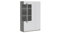 Vitrine 1 porte Blanc Laqué - SENSATION - Gris
