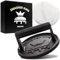 SMASHER KING™ - Premium Gusseisen Smash Burgerpresse inkl. 25 Stück Patty Paper, Burger Smasher für Grillplatte mit schwarzem Holzgriff, perfekte Hamburgerpresse, Fleischpresse, Speckpresse