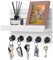 Kldgris Porte Clef Mural, Porte-Clés Mural en Bois, Blanc Porte Courrier Mural, avec 5 Crochets à Clés, pour Salon, Salle de Bain, Cuisine, Les Entrées, Couloirs