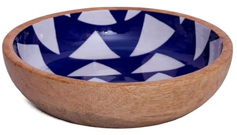 The Great Indian Bazaar 20 x 2 dekorative Snack-Servierschüssel aus Holz für trockene Früchte Chips Schlüsselschüssel Tisch Arbeitsplatte, Display Geschirr Küche Wohnzimmer