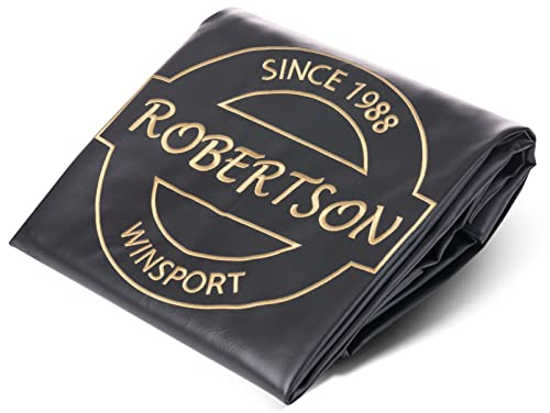 Robertson Abdeckplane 9 ft. Vinyl schwarz für Billardtische, Wasserdicht, UV-Schutz, Staubschutz Abdeckung für Billardtische, Pool, Snooker