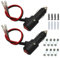 GTIWUNG 2 Piezas 12/24V Cable de Extensión para Mechero de Coche 14AWG 27CM, Encendedor de Cigarillo Macho, Toma de Mechero para Coche, Enchufe Mechero Macho con Interrupto