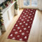 Weihnachts Teppich Läufer Flur Rutschfest 60 x 180 cm, Weihnachtsteppich Läufer, Waschbar Kurzflor Küchenläufer, Flurläufer Teppichläufer für Innenbereich Badezimmer Küche Schlafzimmer Wohnzimmer