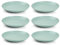 Tradineur - Pack de 6 Platos Llanos - Fabricado en Plástico - Apto para Uso alimenticio, Microondas y Congelador - Ø 20 x 2,7 cm - Color Verde Pastel