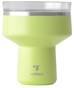 REDUCE Saltini 16 oz Cocktail Tumbler - Insulated Margarita Tumbler with Lid - Keeps Drinks Cold for 10 Hours - 360 Sippable Martini Glass Alternative - Shatterproof, Perfect for Parties - Mojito