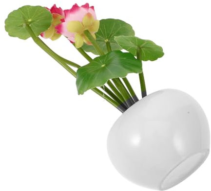 MAGICLULU Künstliche Topfpflanzen Lotus Bonsai Für Innenbereich Deko Pflanzen Für Regale Badezimmer Ohne Pflege Naturgetreu