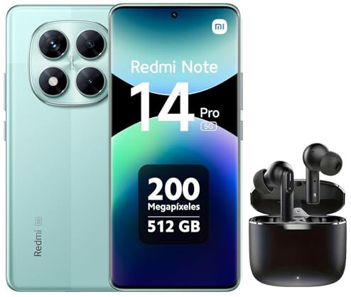 XIAOMI Redmi Note 14 Pro 5G Enthalten Bluetooth-Headset (grün Green, 12 GB RAM, 512 GB Speicher) | Weltpremiere MTK Dimensity 7025 Ultra | 2100 Nits Segmenthellstes 120-Hz-AMOLED