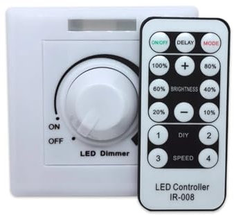 LED-Dimmer 200W 400W 600W Fernbedienungsschalter AC220V AC110V mit Fernbedienung stufenloser Phasenabschnittdimmer(600W)