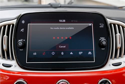 Wnfmjqe Navigation Screen Protector 2 Pieces PET Screen Protector Film For FIAT For 500 2022 2023 2024 7Inch Car Radio GPS Navigation Interior Accessories