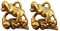 Housoutil 2Pcs Brass Monkey Keychain Adornment Antique Desktop Decor Creative Table Display Unique present Choice for Home Office Delicate Craftsmanship