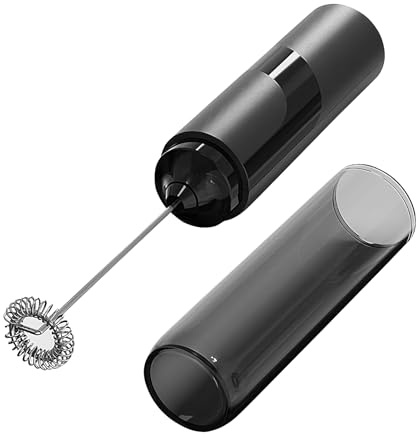 Stabmixer - Kaltschaum-Mixer mit Deckel | Elektro-Multifunktionsgerät für Zuhause, Küche, Bar, Reisen, heiße Schokolade, Proteinshakes, Camping