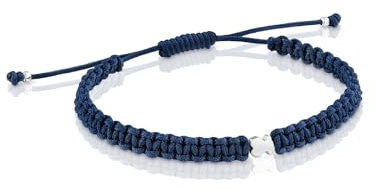 TOUS Armband Nylon mit Bärenmotiv aus Sterlingsilber 17 cm lang, Kollektion Motive