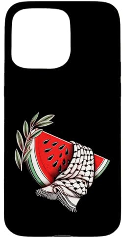 Palestine Watermelon Keffiyeh Palestinian Solidarity Case for iPhone 15 Pro Max