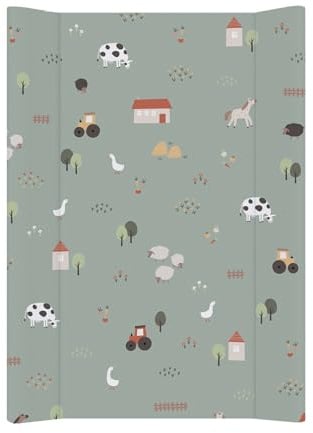 Rotho Babydesign Wickelauflage 50 x 70 cm Wickeltischauflage Waldtiere | Wickelunterlage, abwaschbare und wasserdichte Wickelmatte in Keilform, Waldtiere-Motiv für die tägliche Babypflege im Alltag