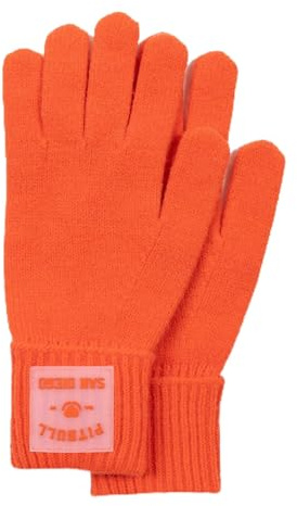 PITBULL Damen Winterhandschuhe LOVE PB – Weiche Strickhandschuhe mit Logo-Patch