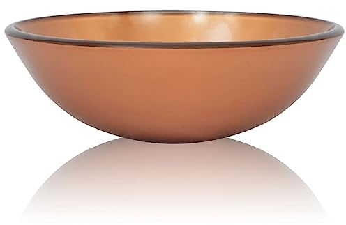 vidaXL Lavabo Verre Trempé Marron Lavabo Vasque Evier à Poser Salle de Bain