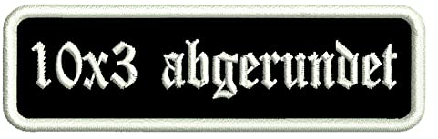 smartoutdoor Rechteckiger Aufnäher Rec2 für deinen Wunschtext - viele Farben und Größen (10x3cm)