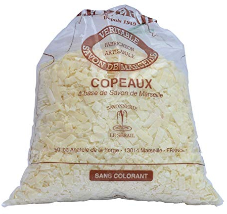 Copeaux de Savon de Marseille 1 KG - Sans Parfum - Lessive au Savon de Marseille - Fabrication Artisanale par Le Serail depuis 1949