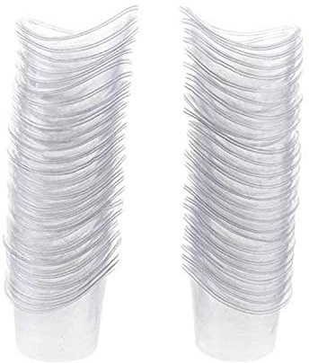 YouU 50 Pcs Non Sterile Disposable Plastic Eye Wash Cups Portable Disposable Measuring Cup 5ml Eye Flush Cleaning Cups Vials for Storage or First Aid Kit Use