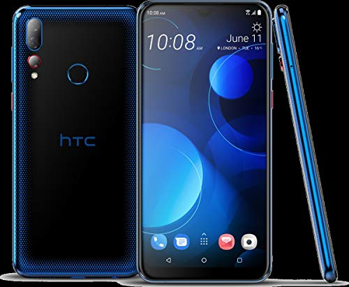 HTC Desire 19+ Smartphone (15,8 cm (6,22 Zoll) IPS Display, Triple Hauptkamera, 64 GB Speicher und 4 GB RAM, Dual-SIM, Android 9.0) Starry Blue