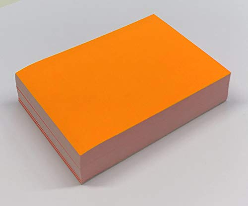 150 Beschriftungsetiketten in neon-orange I 10 x 7 cm groß I Neon-Etiketten aus Papier zum Beschriften I universal I dv730