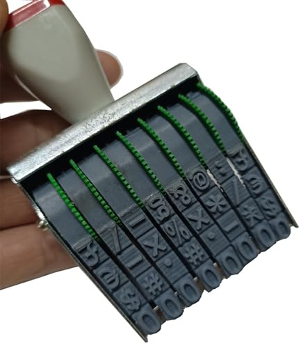 WANLIAN Ziffernstempel Nummerierung Stempel Datum arabische Ziffern Design Ziffern Rolling Stamp Rubber Office Band Nummerierung Stempel Gummiband Rad Büroartikel (8-stellig Ziffernstempel)
