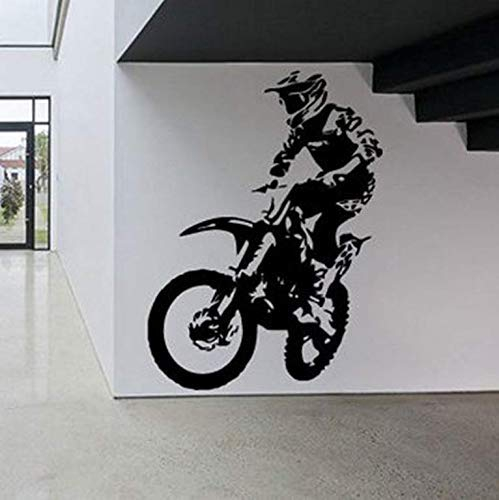 Motorrad Fahrrad Wandtattoo Aufkleber Schlafzimmer Sport Motocross Motorrad Kind Junge Teenager Zimmer Home Decoration Home Decoration 79X57Cm