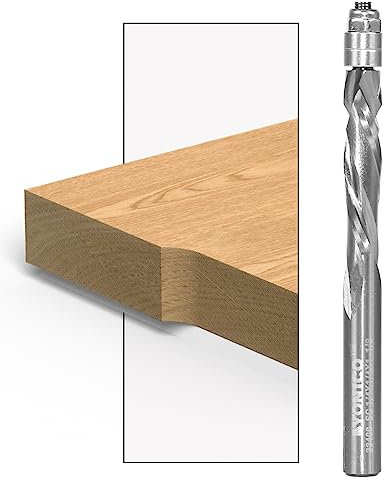 Yonico Solid Carbide Flush Trim Router Bit Spiral 1/4-Inch Compression 1/4-Inch Shank 33400-SC