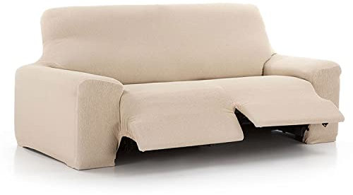 MAXIFUNDAS Housse de canapé Relax 3 Places 2 Pieds Vega Ivoire