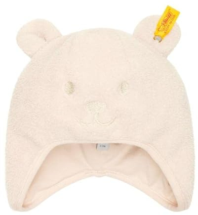 Steiff Unisex Baby Bommel Beanie-Mütze, Oxford TAN, 43