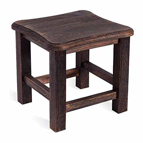YANYUESHOP Kleiner Tritthocker, Schuhbank, Fußhocker, Leiter, Eckhocker, Nachttisch, quadratischer Holzsitz für Küche, Badezimmer, Wohnzimmer, Schlafzimmer, Eingangsbereich, Angeln, Picknick, Camping