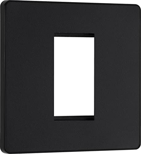 BG Electrical Evolve Single Touch Dimmer Switch, 2-Way Master, 200W, Matt Black