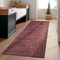 Waschbarer Teppich Flachgewebe Robust Orientalisch Design Vintage Optik rutschfest Teppich Wohnzimmer, Farbe: Rot, Größe: 80 x 150 cm