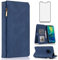 Kompatibel mit Huawei Mate 20 Pro Wallet Case Gehärtetes Glas Displayschutzfolie Reißverschluss Leder Flip Cover Kartenhalter Ständer Handy Zubehör Telefon für Hawaii Mate20Pro Mate20 20Pro Damen