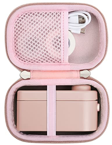 Khanka Hard Storage Case for MakeID Label Maker and Tape Accessories(Rose Gold,Case Only)