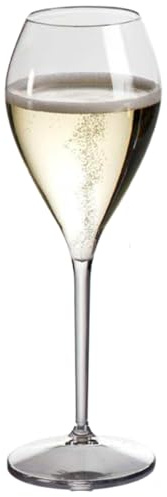 AIOS Prosecco-Gläser aus unzerbrechlichem Tritan-Kunststoff, Fassungsvermögen 165 ml