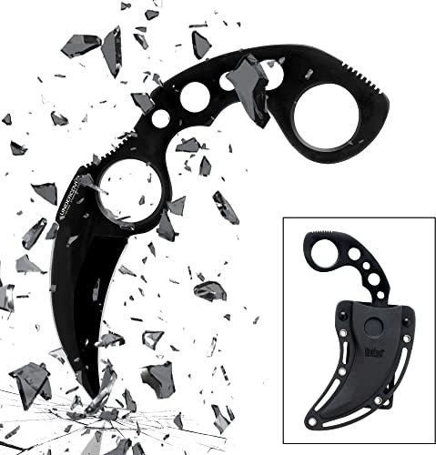 UNITED CUTLERY Undercover Karambit – Karambit Messer mit Scheide 8,4 cm, feststehendes Edelstahl Survival Messer, Outdoor Messer & Jagdmesser, Schwarz