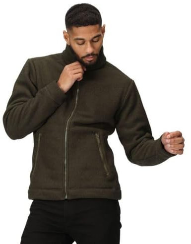 Regatta Herren Men's Garrian Ii Full Zip Fleece Jacket Fleecejacke, Dunkles kaki, 4XL