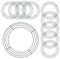 ZEONHAK 10 PCS 10 Inch Wreath Frame Ring, 25cm Green Metal Wire Ring, Wire Wreath Ring for Garden Home Decorations