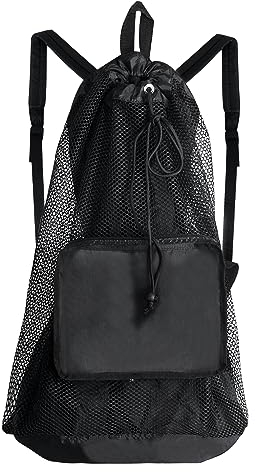 Luwint Extra große Netz-Tauchtasche, übergroßer Rucksack für Schnorcheln, Tauchen, Sporttasche für Bälle