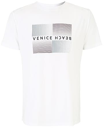 Venice Beach Sport-T-Shirt für Herren mit Rundhalsausschnitt und modernem Print Hayes XL, White